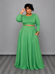 Green Lashae Skirt Set