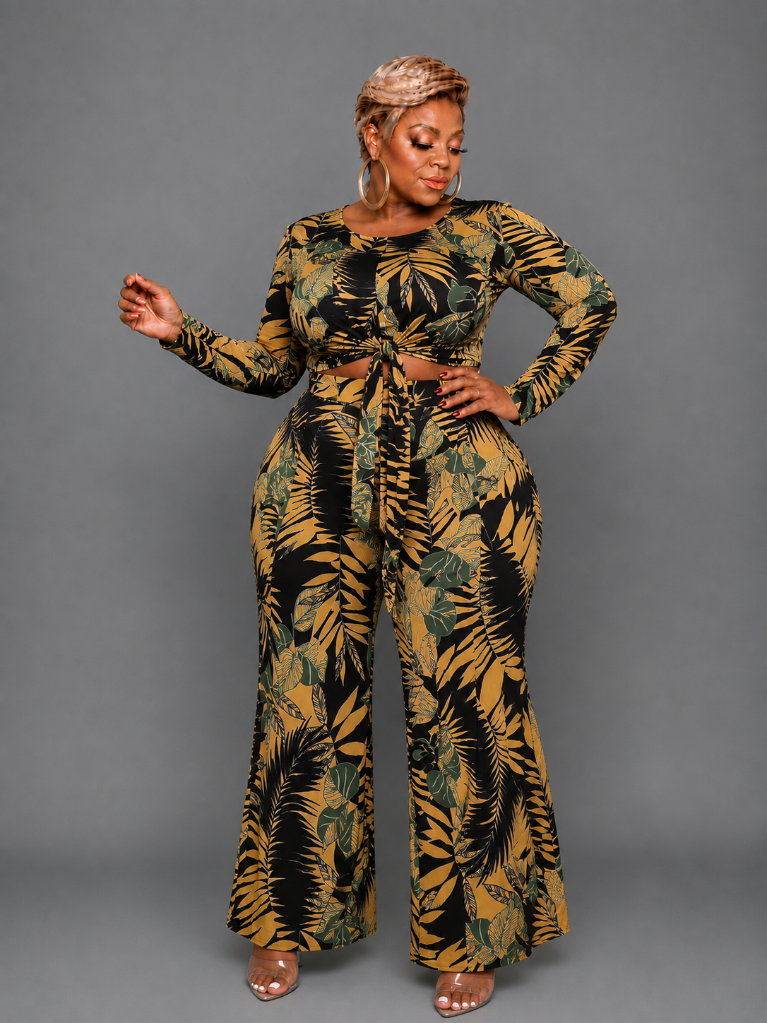 Green & Mustard Pant Set