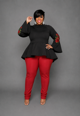 Rose Peplum Top * ONLY*