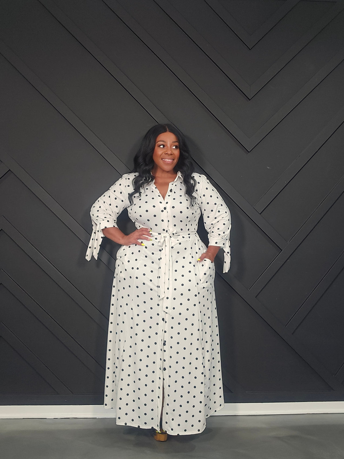 White Polka Dot Dress
