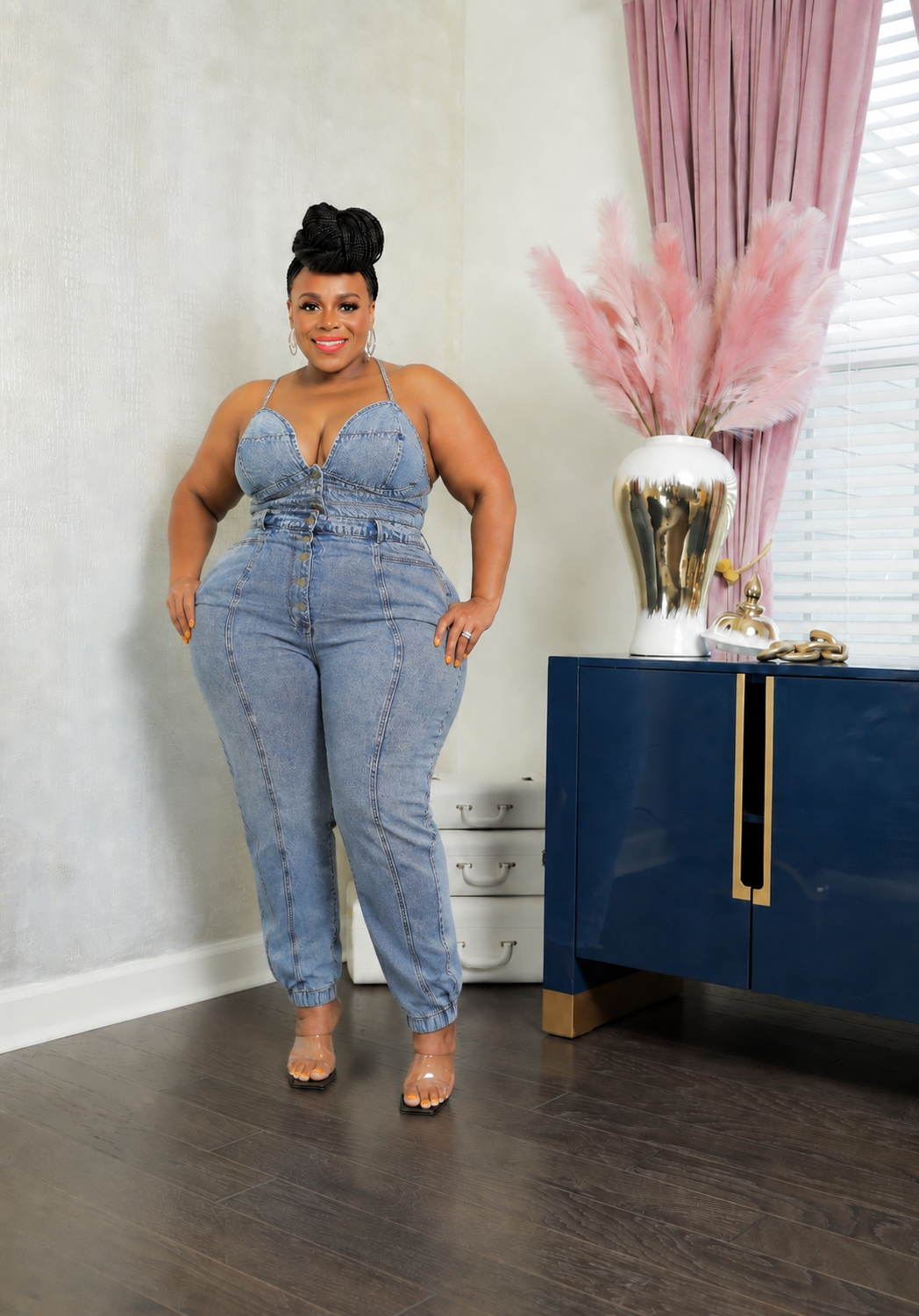 Denim Button Set