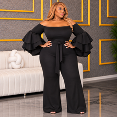 Petal Sleeve Jumpsuit