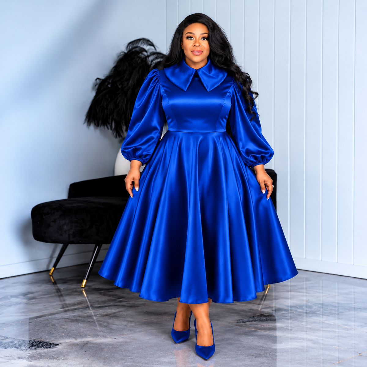 Royal Gracie Satin Dress