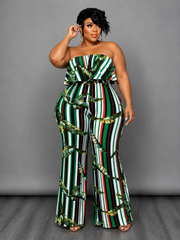 Green Ruffle Jumpsuit