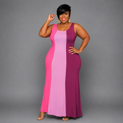 Pink Tri Color Dress