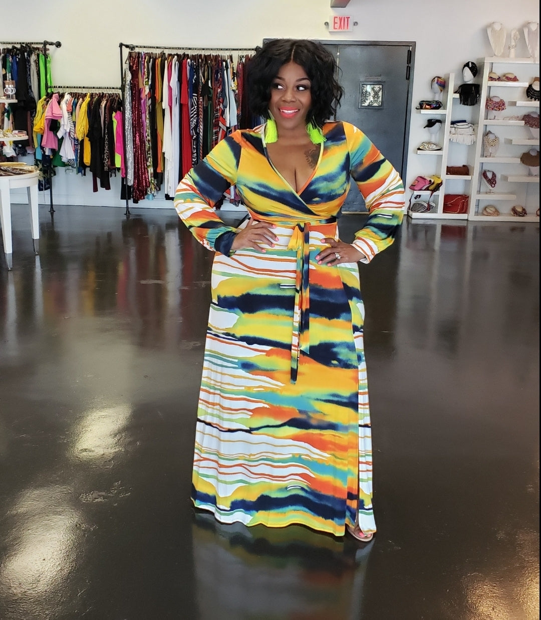 Water Mark Maxi Dress
