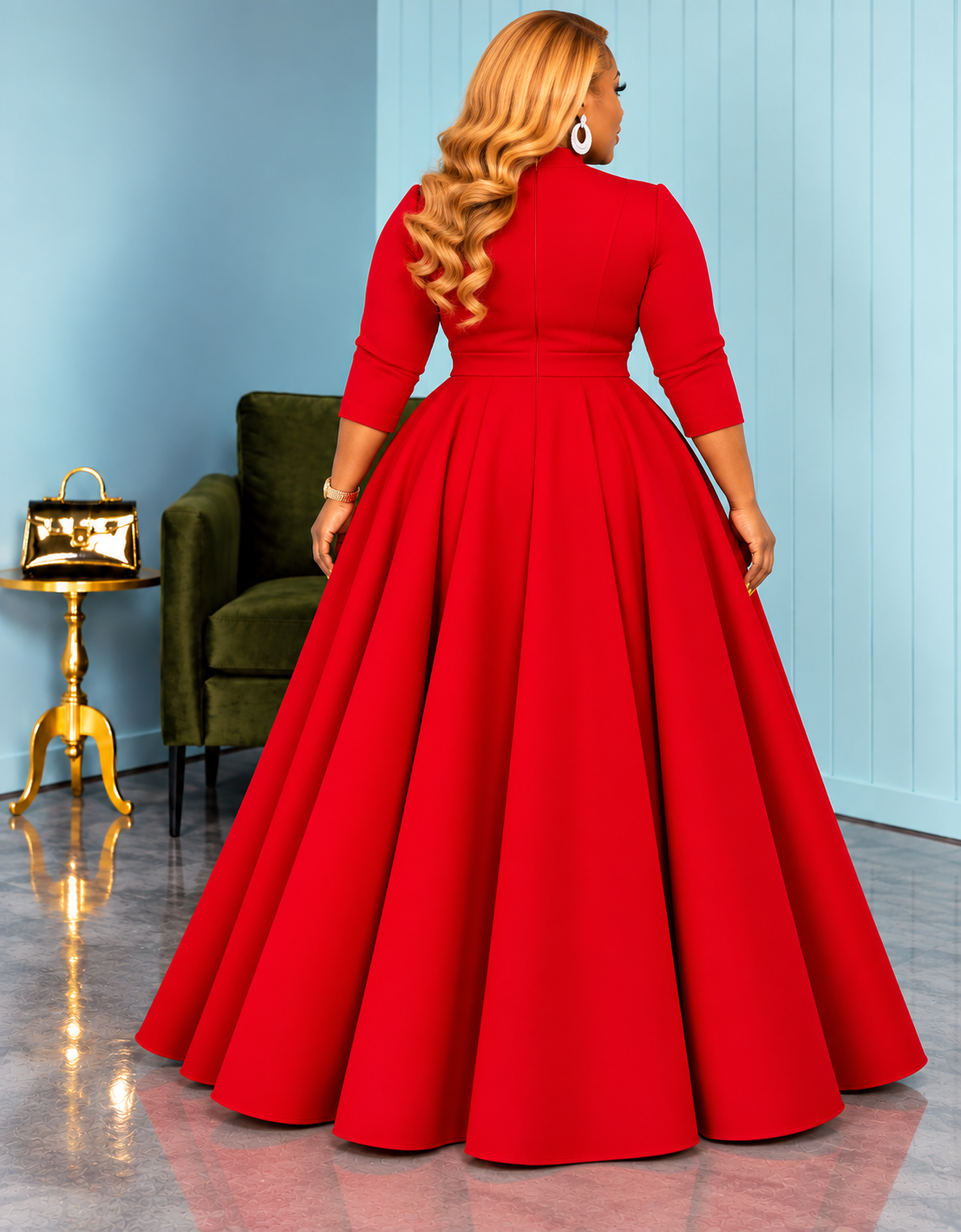 Red Stormy Flare Dress