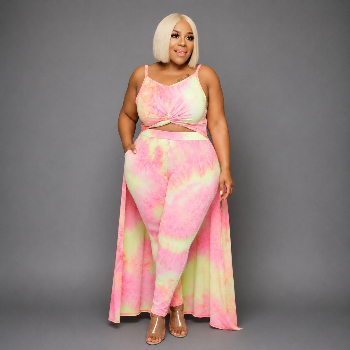 Pink & Yellow Tye Dye Set