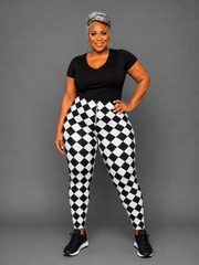 Houndstooth Zipper Leggings