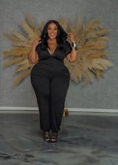 Black Hoodie Jumpsuit