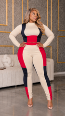Red Color-Block Set