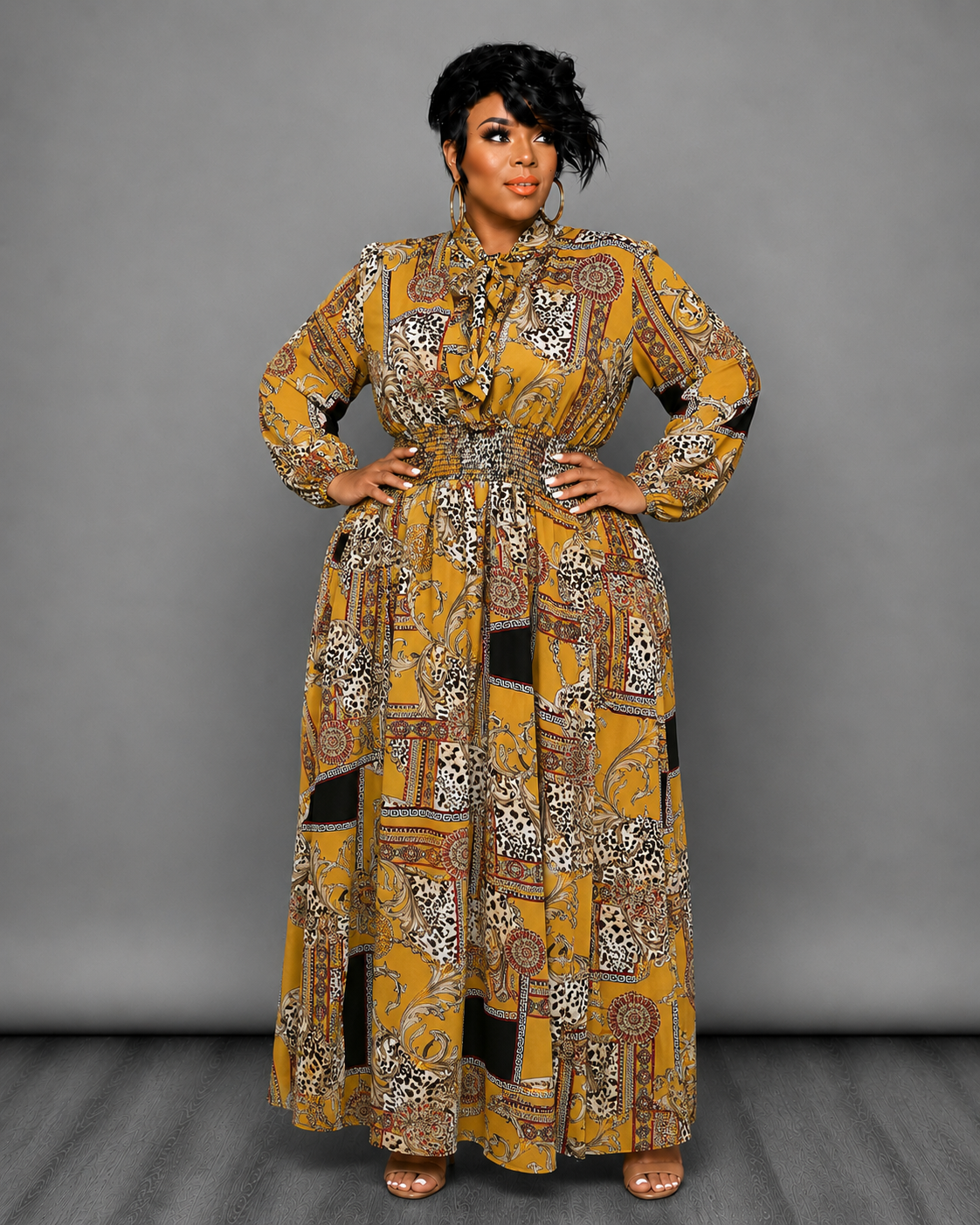 Yellow Mix Print Dress