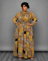 Yellow Mix Print Dress