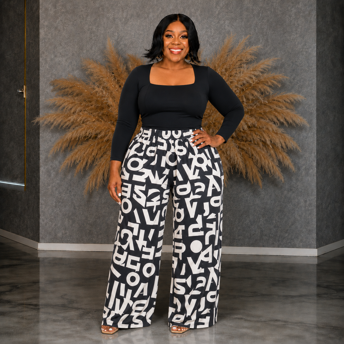 Scribble Palazzo Pants