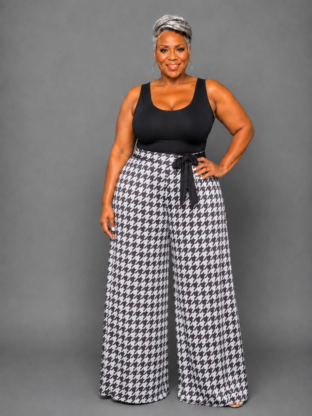 Houndstooth Palazzo Pants