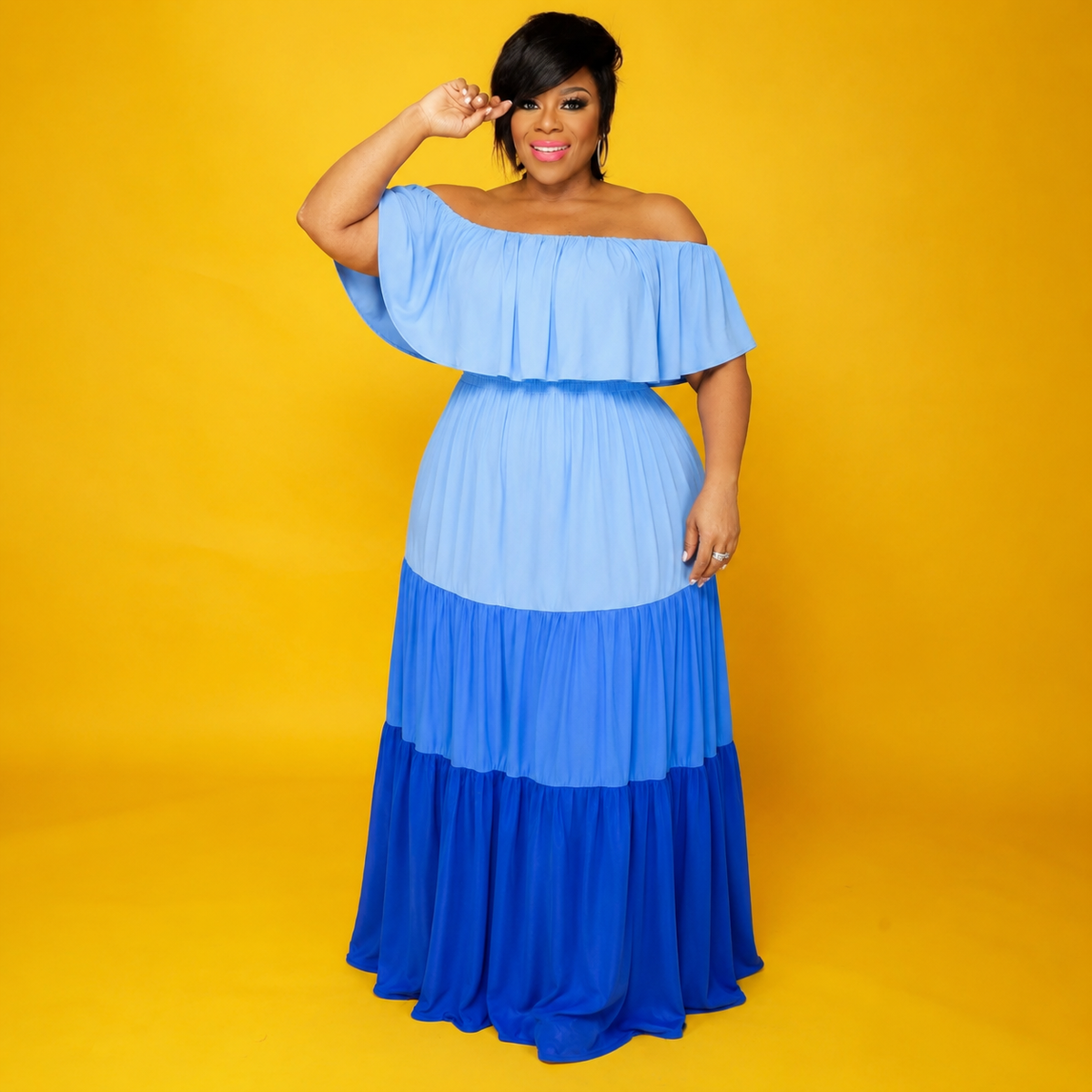 Shades of Blue Maxi Dress