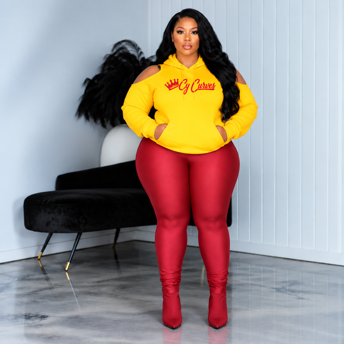 Mustard Queen Of Curves Sweatshirt