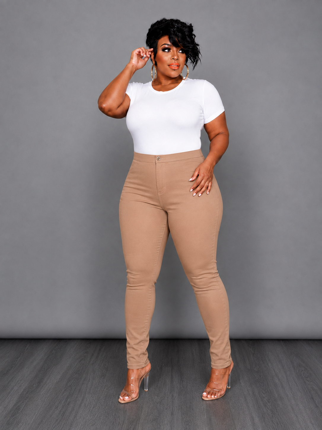 Tan Basic Jeans