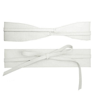 Load image into Gallery viewer, Off White Slim Kimono Plus Size Belt
