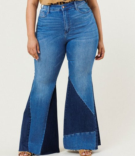 Medium Spin The Color-Block Jeans