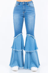 Blue Double Trouble Layered Jeans