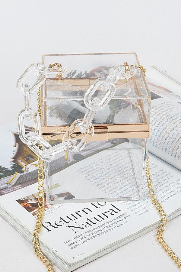 Clear Gift Box Clutch