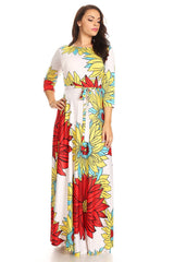 Red Print Pocket Dress