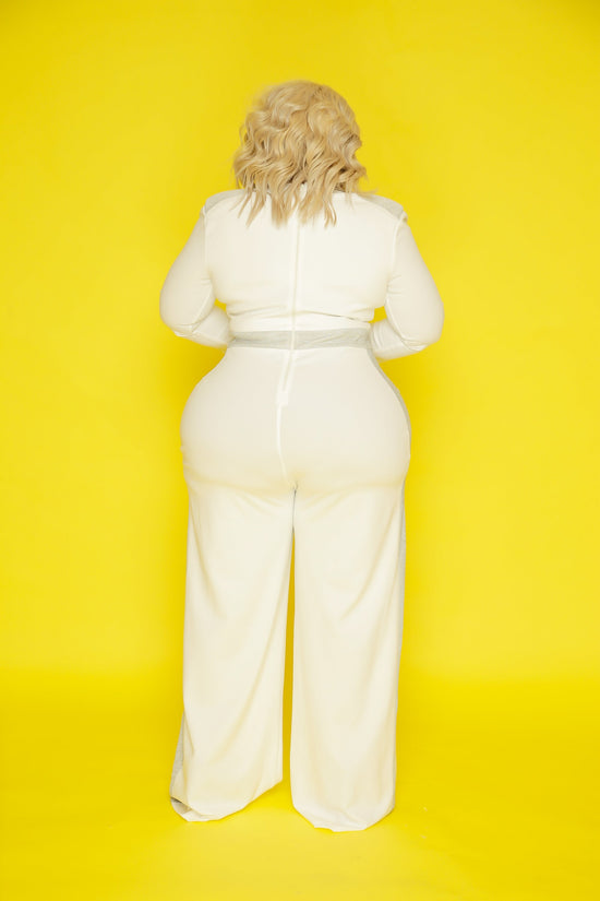 Load image into Gallery viewer, Ivory Glam Side Jumpsuit
