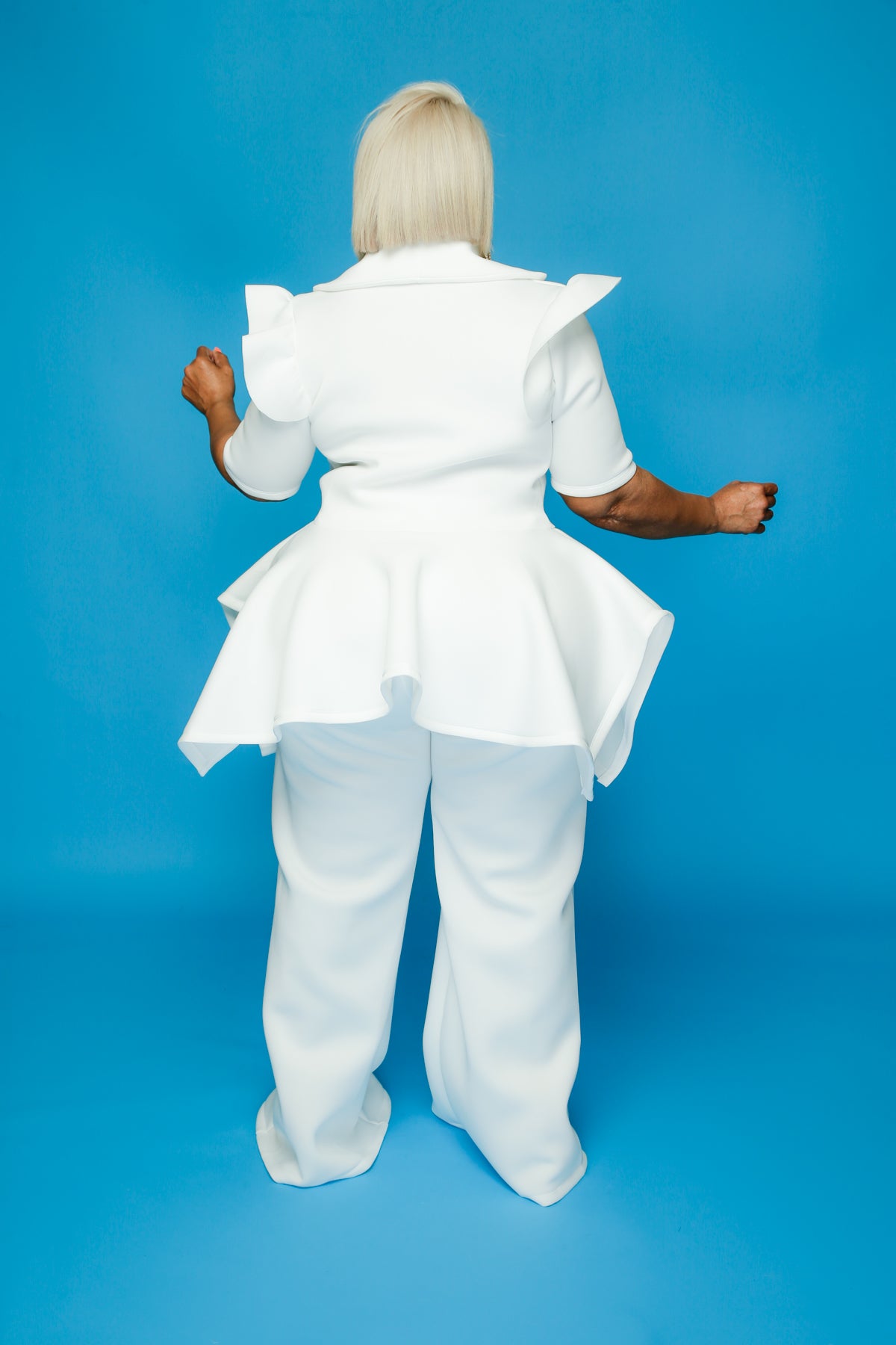 Ivory Voluptuous Wide Pant Set