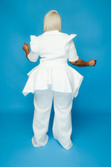 Ivory Voluptuous Wide Pant Set