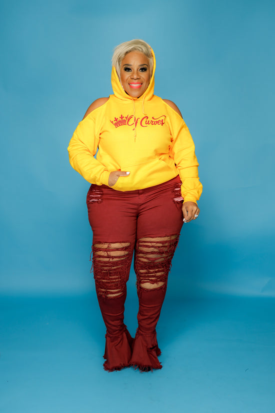Mustard Queen of Curves Sweatshirt