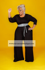 Black Kifini Wide Leg Jumpsuit