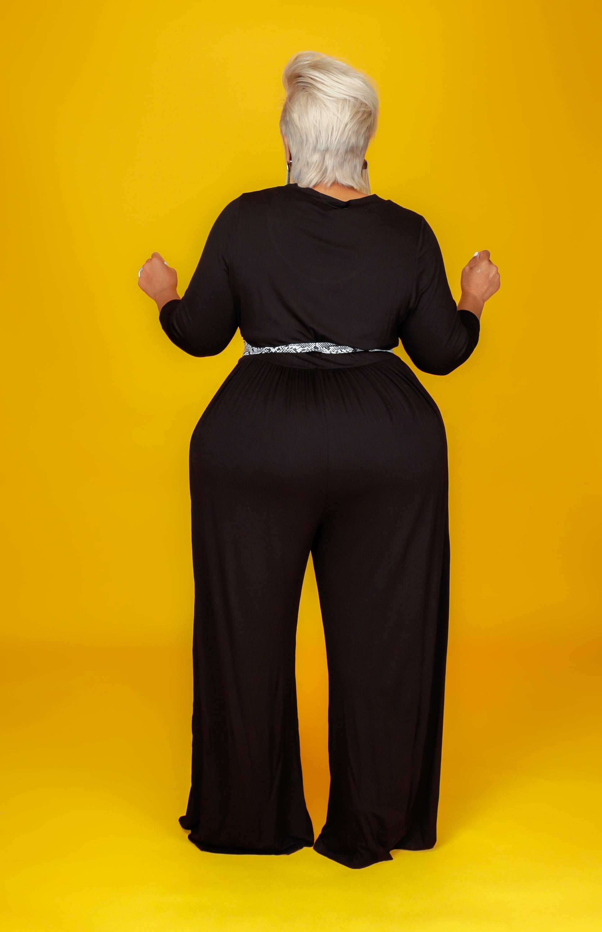 Black Kifini Wide Leg Jumpsuit