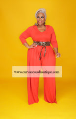 Rust Kifini Wide Leg Jumpsuit