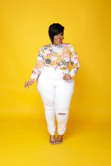 White Sea Shell Bodysuit