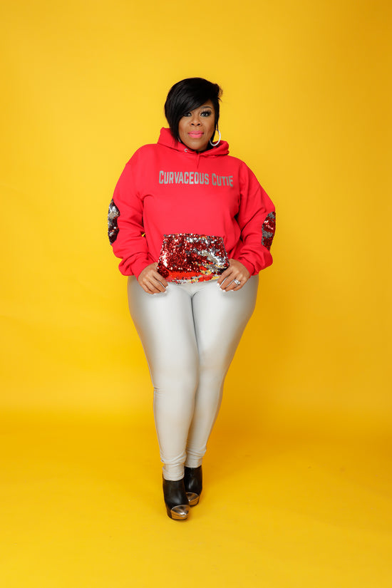 Load image into Gallery viewer, Red Sequin CC Sweatshirt
