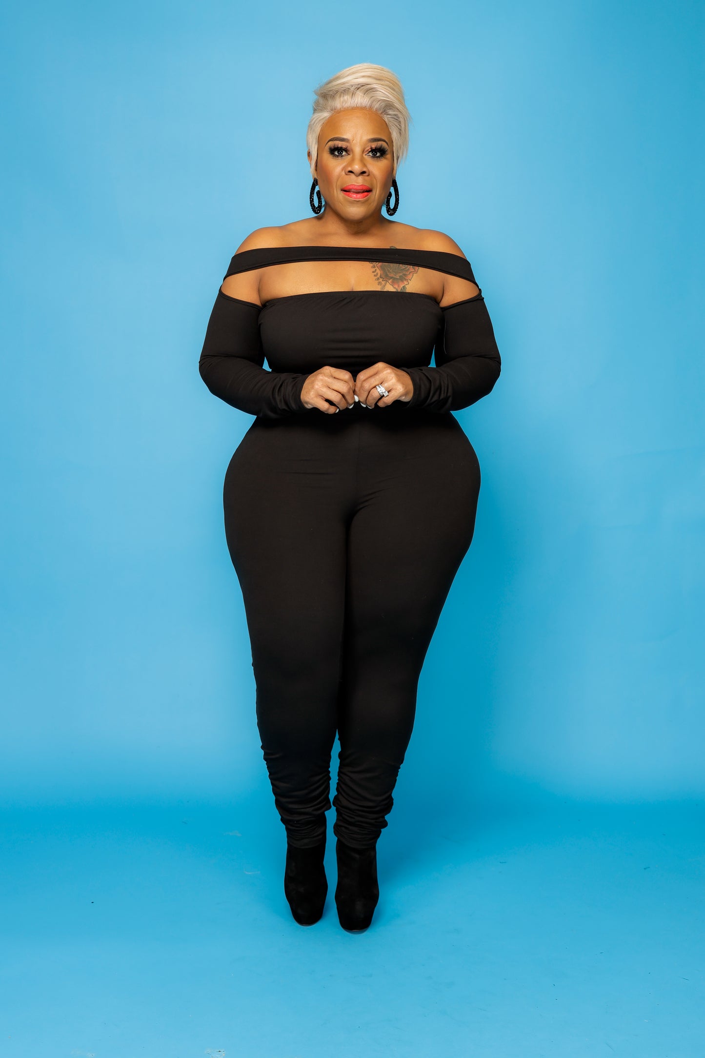 Black Cut Above Catsuit