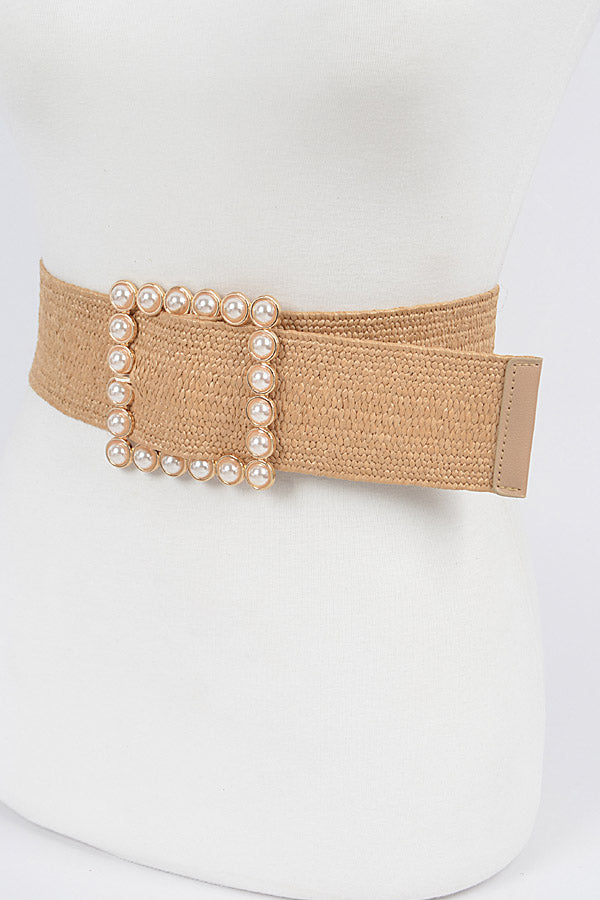 Load image into Gallery viewer, Pearl Plus Size Elastic Belt
