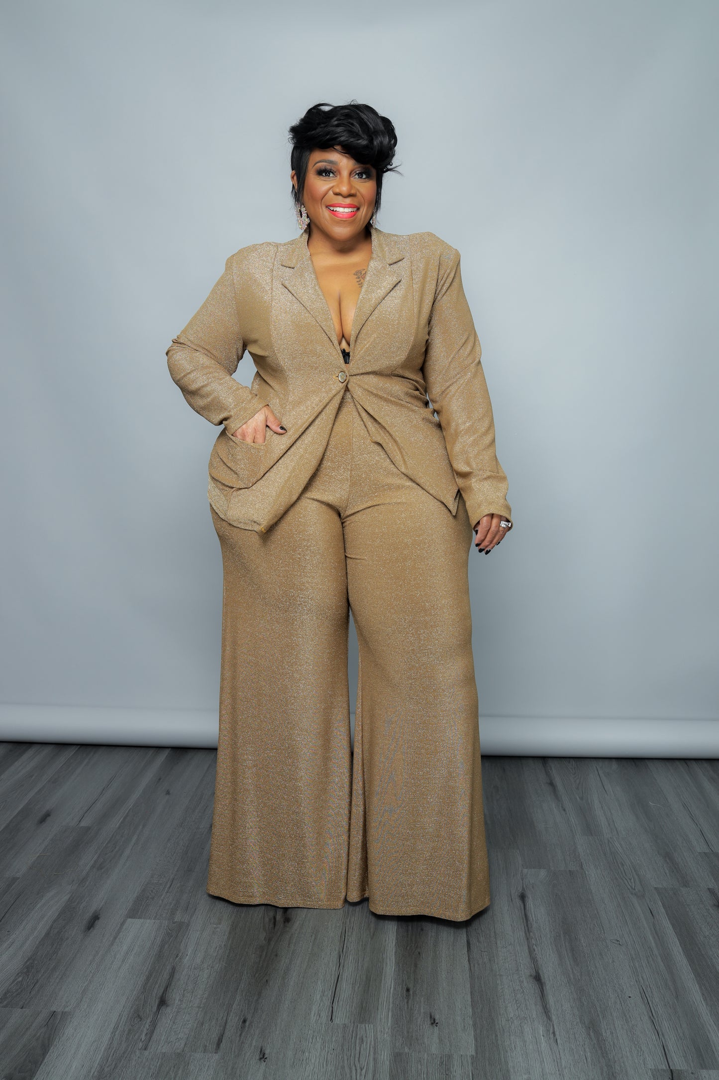 Gold Shimmer Pant Suit