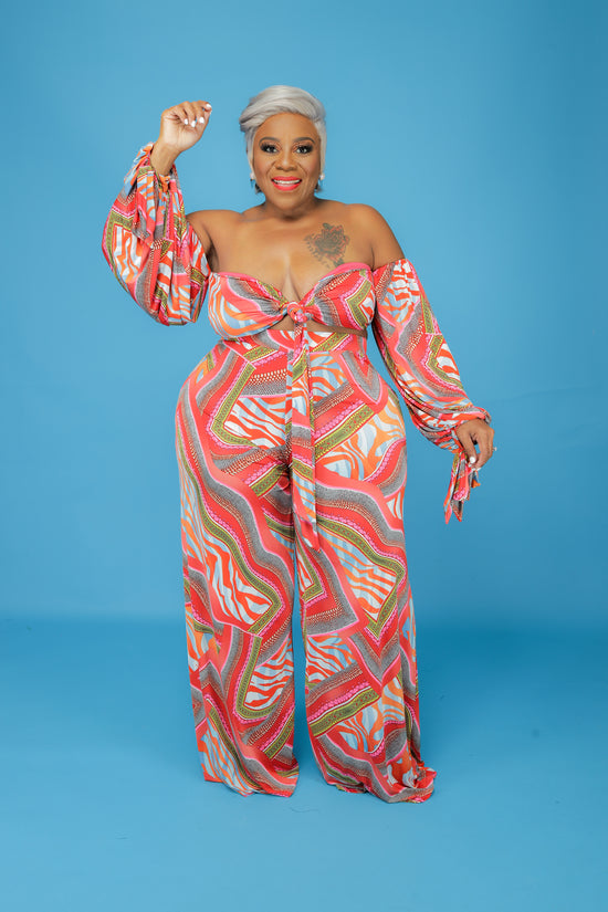 Gia Print Off Shoulder Set