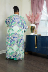 Green Distressed Bell Bottom Jeans