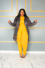 Mustard Lonnie Turtleneck Catsuit