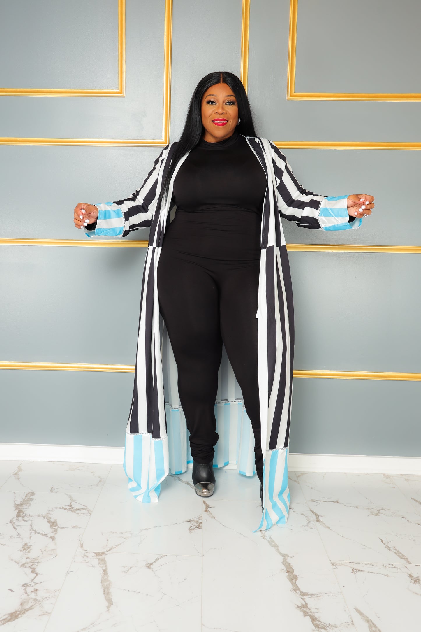 Black Lonnie Turtleneck Catsuit