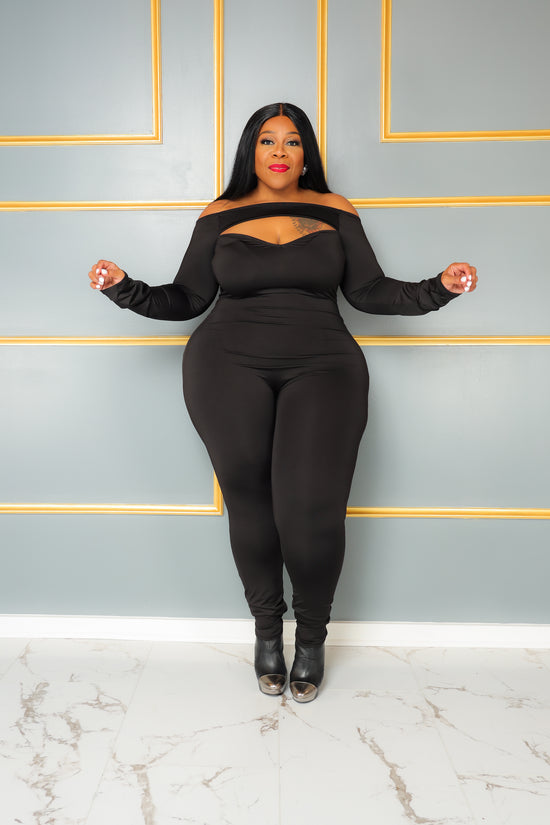 Black Cutting Edge Catsuit
