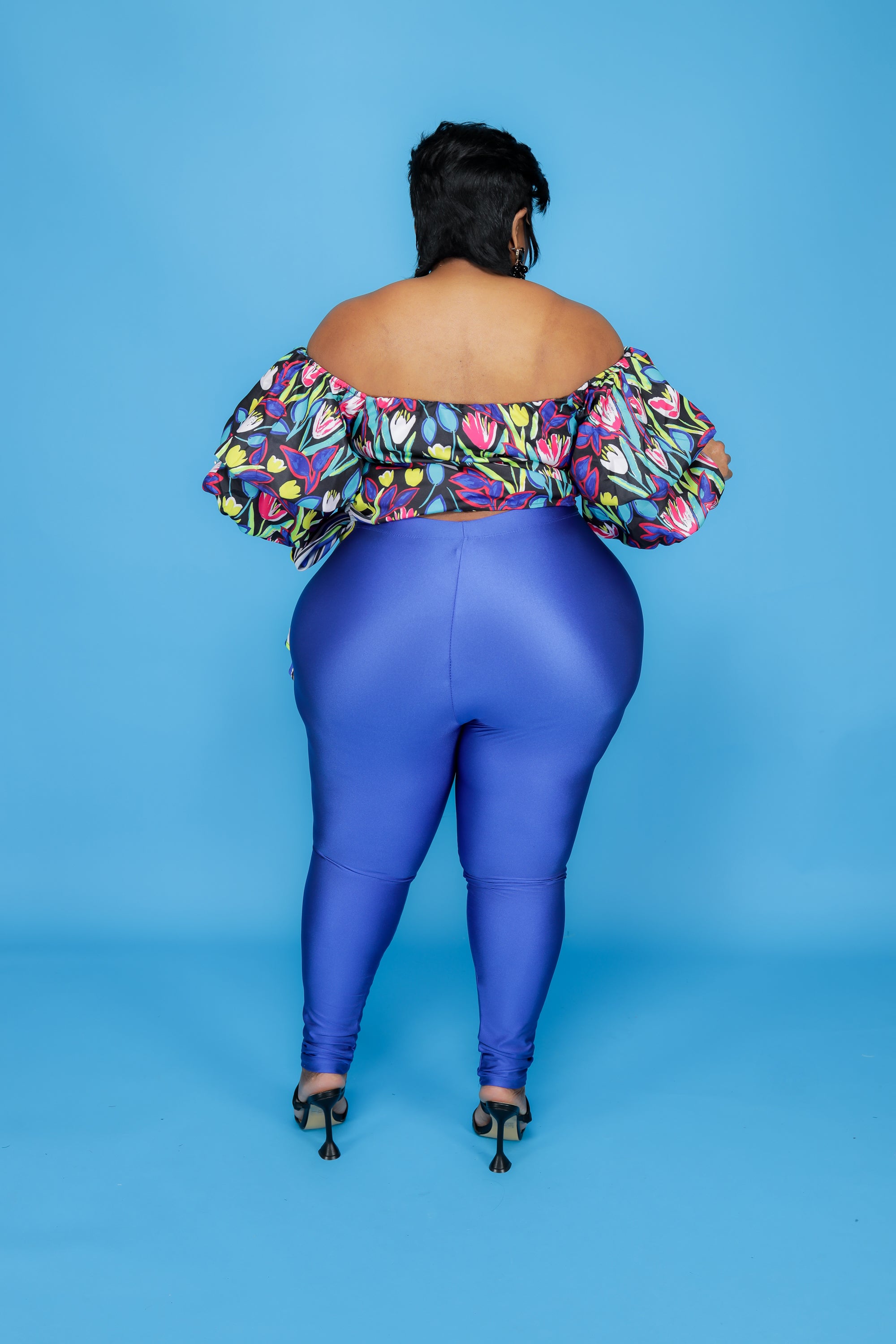 Royal Blue Shiny Leggings