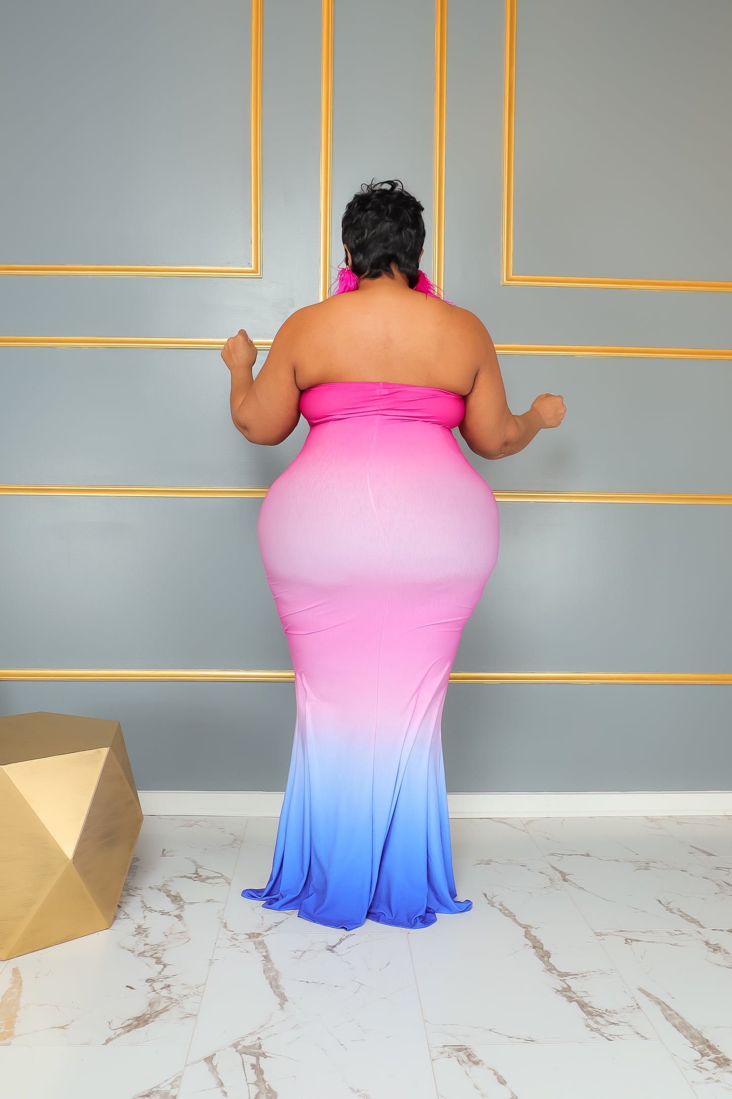 Pink Ombre Tube Dress