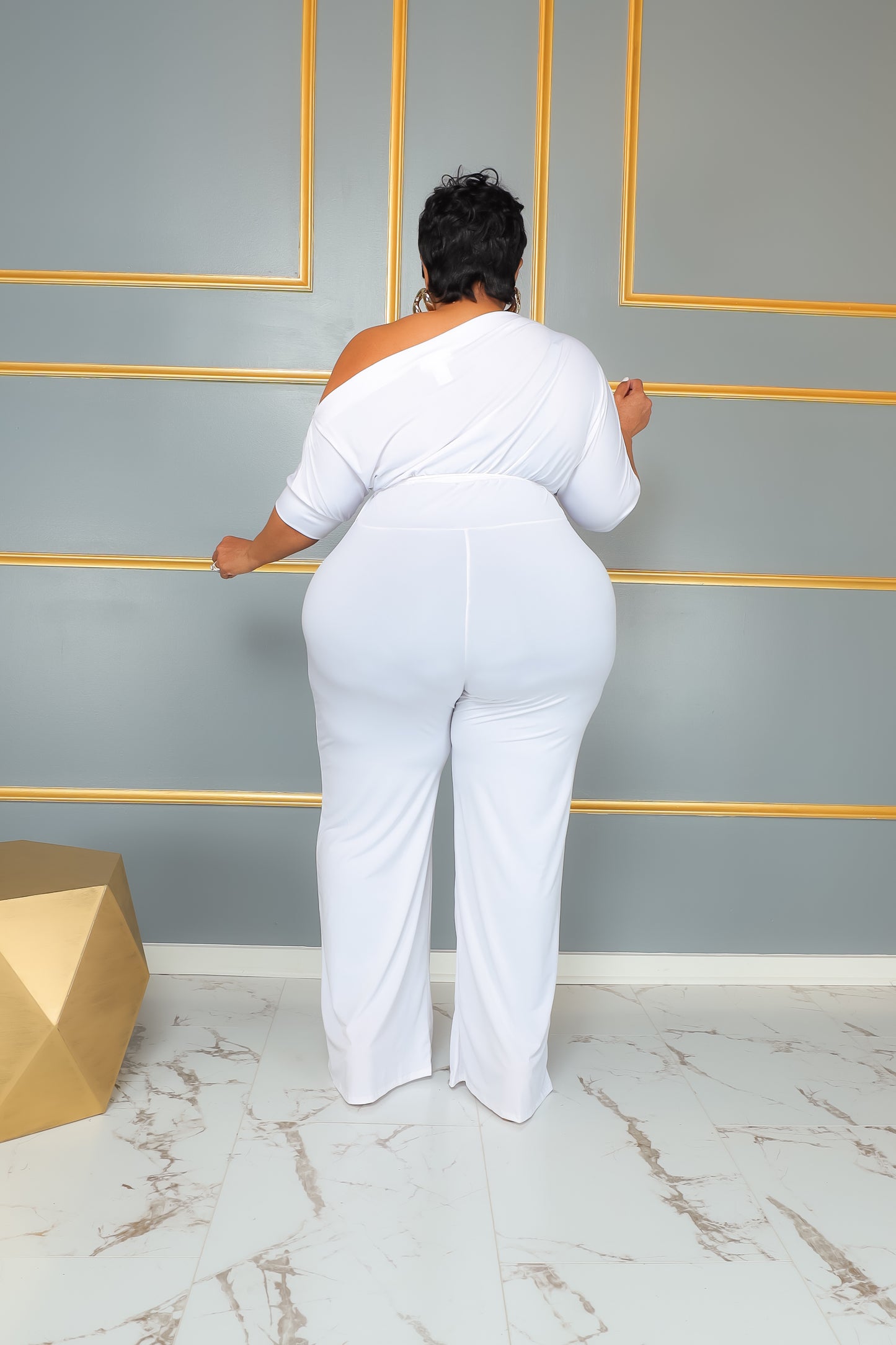 White Dolly Off Shoulder Jumpsuit