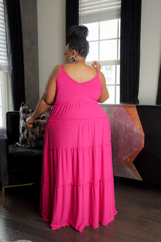 Load image into Gallery viewer, Pink Tiered Dress
