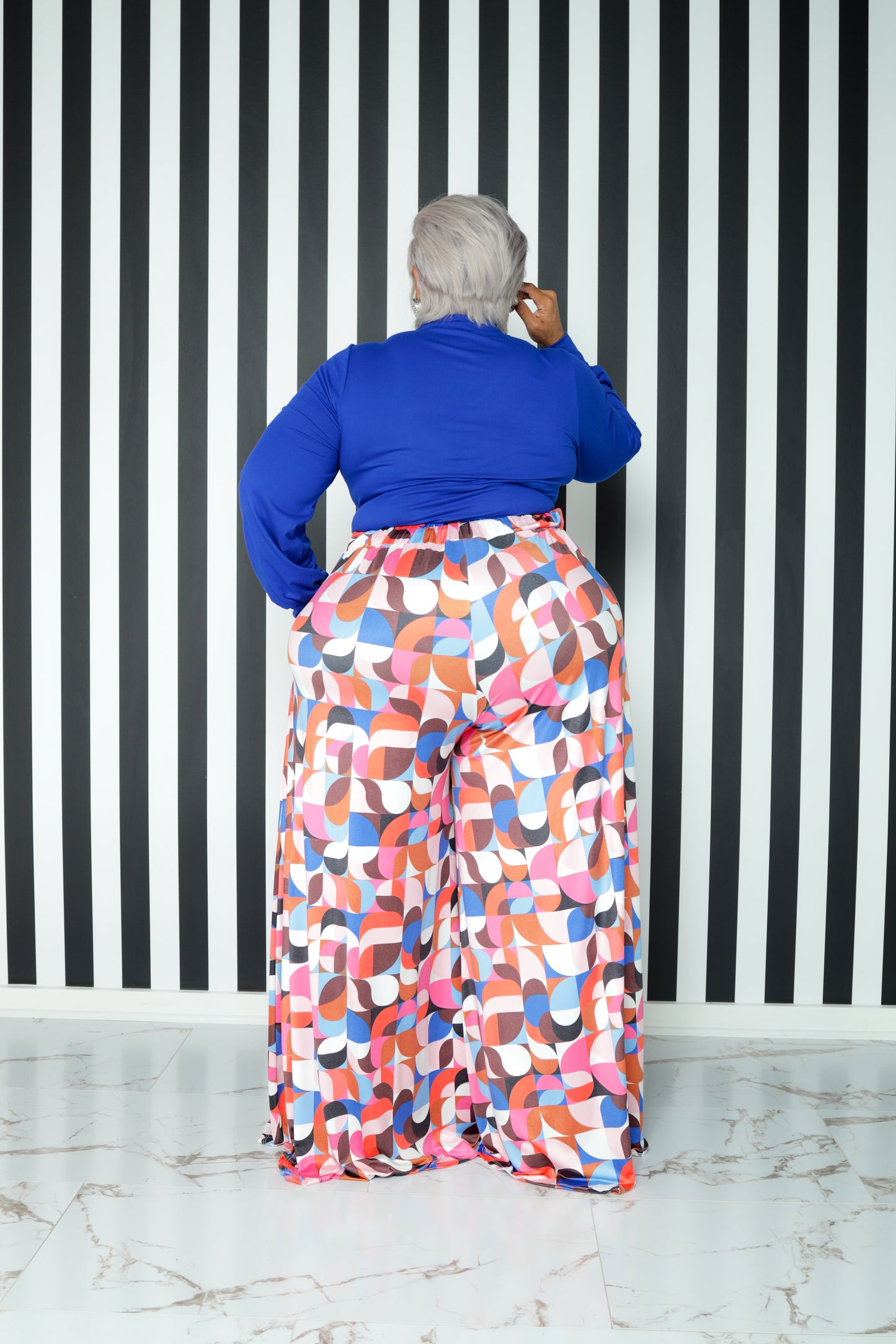 Abstract Print Palazzo Pants