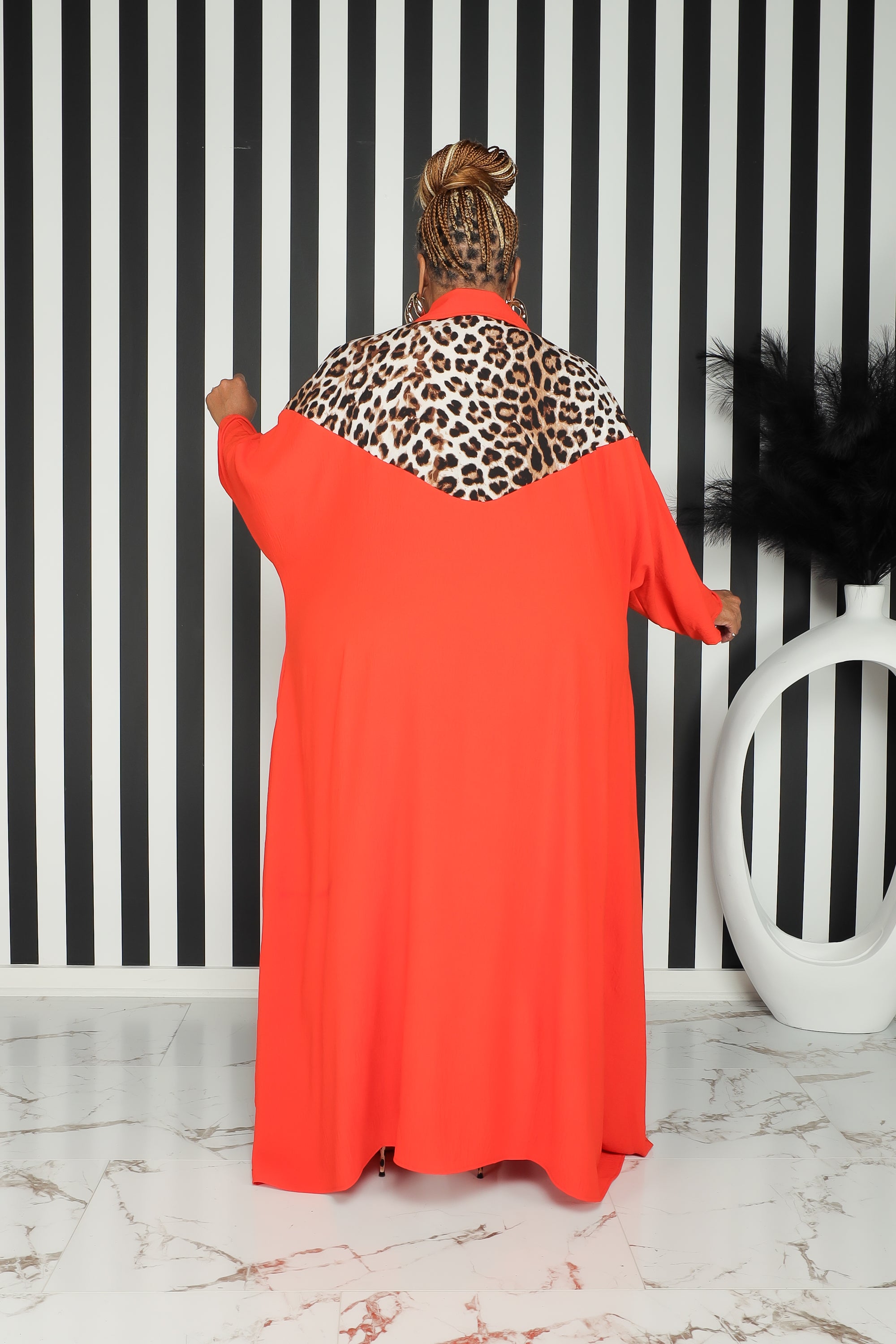 Orange Leopard Fever Dress